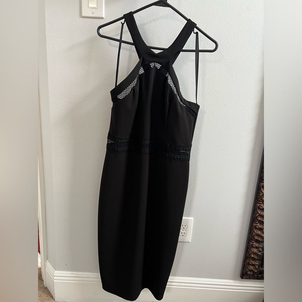 Black midi dress